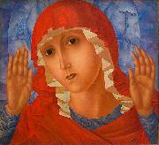 Kuzma Sergeevich Petrov-Vodkin The Mother of God of Tenderness toward Evil Hearts Sweden oil painting artist